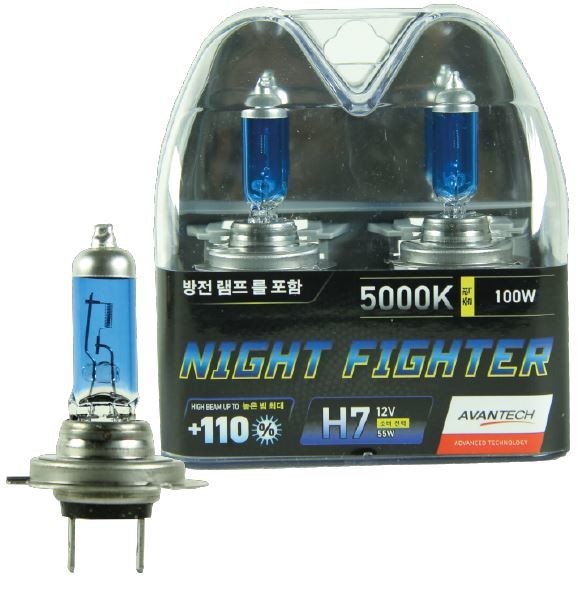 Лампа высокотемпературная Avantech H7 12V 55W(100W)5000K. к-т 2шт.