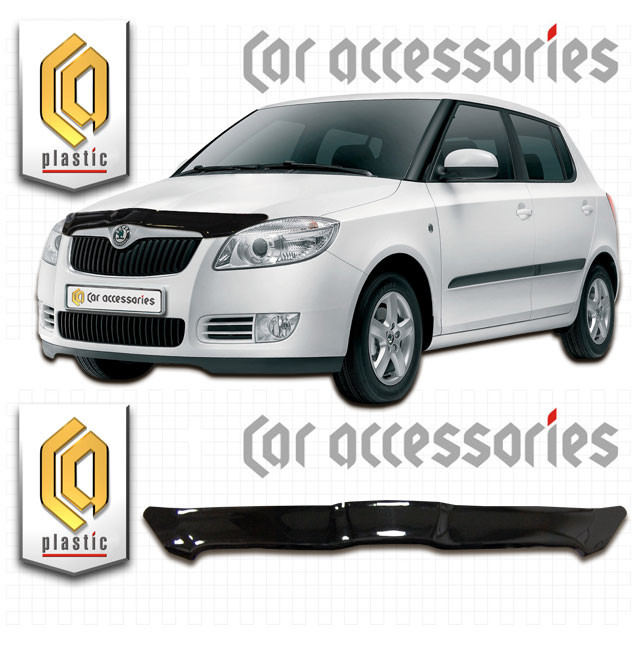 Skoda Fabia (2010-) Дефлектор капота 