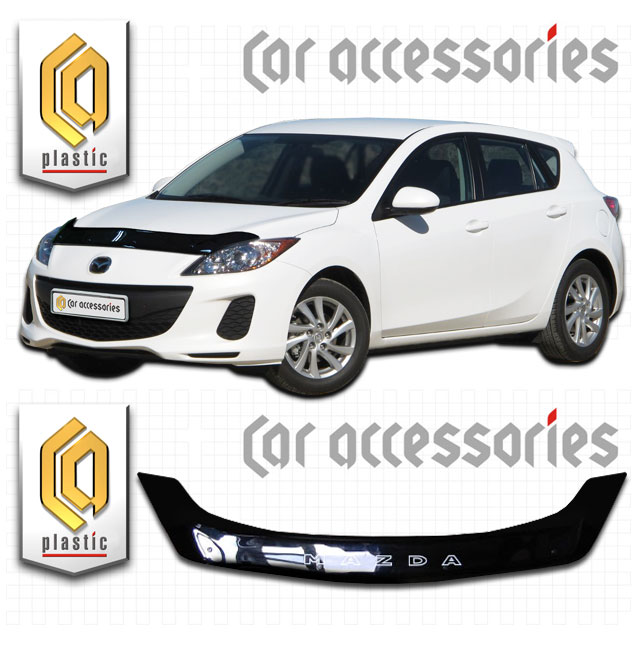 Mazda 3 hatchback (2009-2013) Дефлектор капота 
