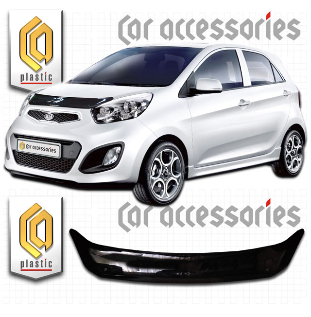 Kia Picanto (2011-) Дефлектор капота 