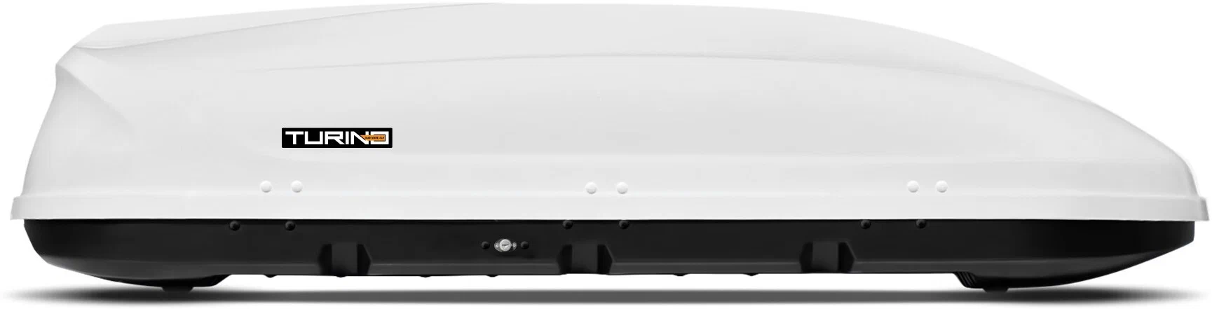 Бокс-багажник на крышу Аэродинамический White"Turino Medium" с односторонним открытием (об.460 L