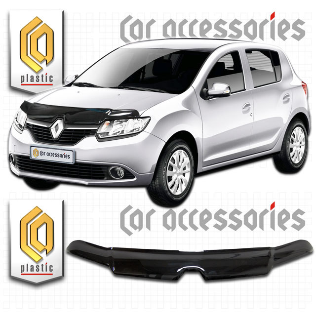 Renault Sandero (2014-) ЕВРО Дефлектор капота VAD